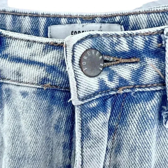 Forever 21 Acid Wash Mom Jeans Straight Leg Jeans High Rise Women's Size 28 - Picture 4 of 9
